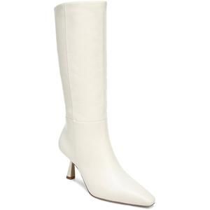 Sam Edelman Womens Samira Ivory Leather Pull On Mid-Calf Boots Shoes NWT